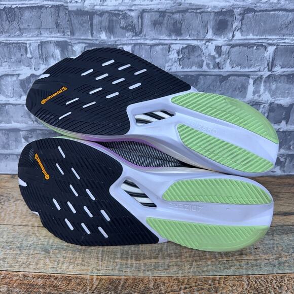 Adidas Adizero Boston 12 Black Green Spark Running Shoes IG3319 Mens Size 11 New main image 4
